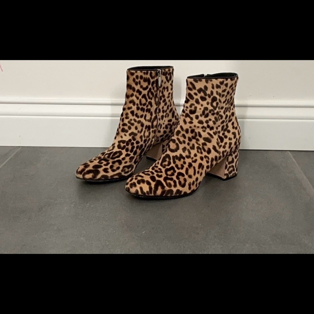 Gianvito Rossi pony hair leopard boots 9.5